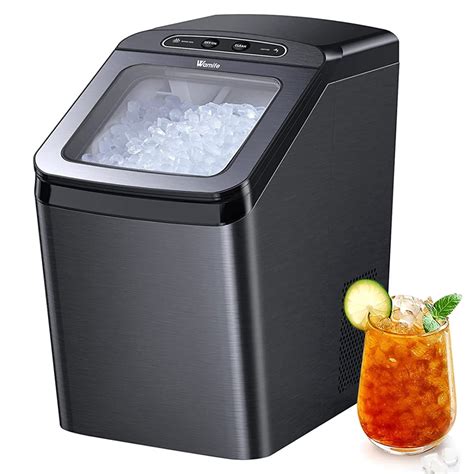 Auseo Countertop Ice Maker, Portable Ice Machine with Handle, 26Lbs24H, 9 Cubes Ready in 6 Mins, One-Click Operation Ice Makers with Ice Scoop and Basket, for KitchenOfficeBarParty (Black) 108. . Ice maker target